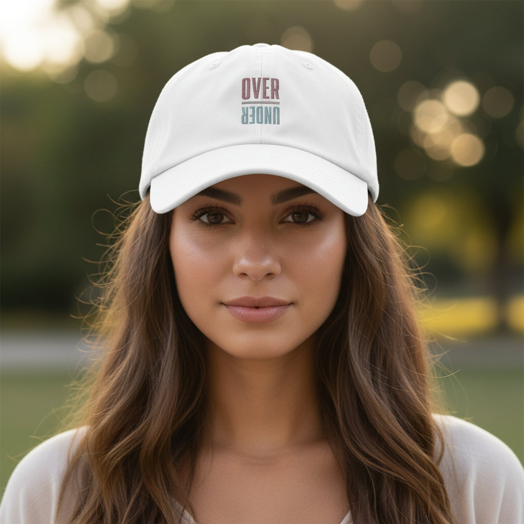 White hat saying Over Under